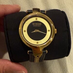 Versus Versace Gold‎ and Black Timepiece watch